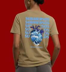 Christian T-Shirt "Submerged In Your Presence" Cotton Church Gospel Evangelical Catholic Clothing Unisex Stylish Tumbler God Jesus - 卡其色 - 查看 4