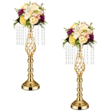 1 Set Bohemian Wedding Arch, 21.7 Inch/55cm Tall Wedding Aisle Flower Stand, Crystal Artificial Flower Decor, Suitable For Wedding Party Birthday Event Reception - one-size - View 12