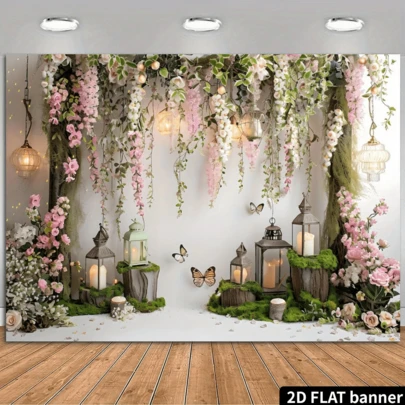 1 ชิ้น แบน 2 มิติ ของตกแต่งผนังลายดอกไม้หรูหราพร้อมไฟนางฟ้า - กุหลาบสดใสและพืชใบเขียวบนอิฐสีขาว, โพลีเอสเตอร์, ไม่ต้องใช้พลังงาน - เหมาะสำหรับงานแต่งงาน, วันเกิด, คริสต์มาสและทุกงานเฉลิมฉลอง, เหมาะสำหรับคริสต์มาส