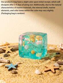 1pc Adult Soft Squishy Gadget, Transparent Ocean Design Tender & Stretchy, Fluffy Silky Handheld Novelty Item For Desk, Home And Party - Multicolor - View 9