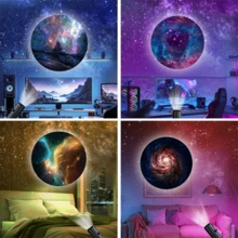 3/6/10颗装 USB LED 星空投影灯，360°旋转星空图案，USB供电台灯，适合情人节、生日礼物、电脑房装饰，无遥控器 - USB/銀河款 - 查看 8