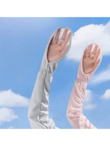 1 双女士夏季透气露指袖套，轻薄网眼面料，适合驾驶、户外活动、海滩等场合，具有防紫外线、防滑、速干功能。 - 彩色 - 查看 3