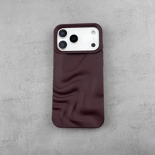 1pc Burgundy Minimalist 3D Wavy Pattern Soft Phone Case Compatible With IPhone 17 Pro Max/17/17 Pro, 16 Pro Max/16/16 Pro/16 Plus, 15/15 Pro Max/15 Pro, 11/12/13/14 Pro Max, 11 Pro/11 Pro Max, 12 Pro/12 Pro Max, 13 Pro/13 Pro Max, 14 Pro/14 Pro Max, Elegant Creative Design - Burgundy - View 3