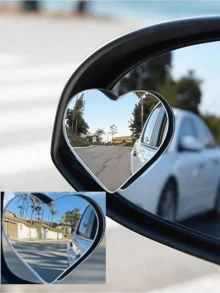 2 buah Kaca Spion Titik Buta Berbentuk Hati, Kaca Spion Titik Buta Cembung Sudut Lebar 360° Berbentuk Hati Tanpa Bingkai, Kaca Definisi Tinggi yang Dapat Diatur 360°, Kaca Lengkung Berbentuk Kipas, Cocok untuk Semua Model Mobil - Beraneka warna - View 13