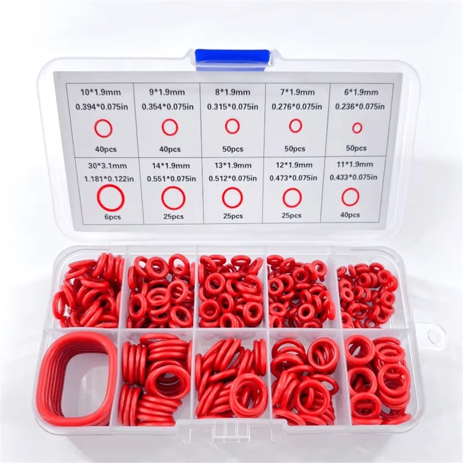 Bộ 10 vòng đệm O-ring silicon, chịu dầu và nhiệt, bền, thích hợp cho ô tô, hệ thống ống nước và vòi nước.