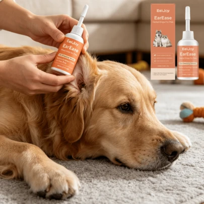 Herbal Pet Ear Drops, Gentle Ear Canal Cleansing And Moisturizing Care For Pets