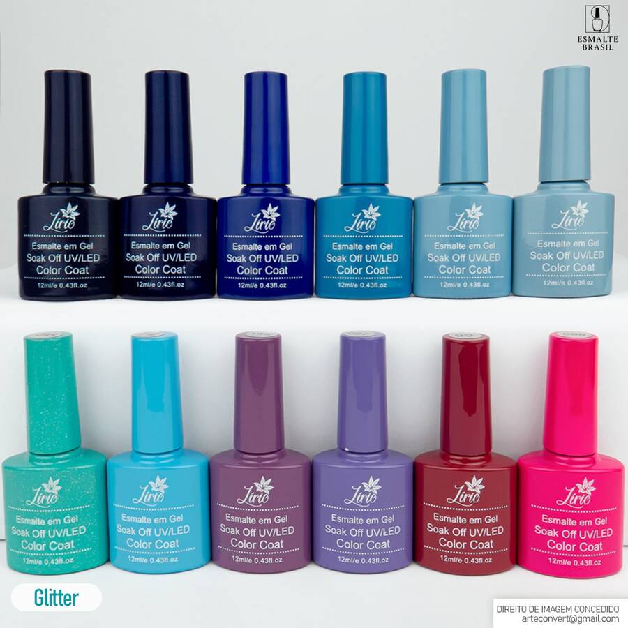 Kit Of 12 LED UV Gel Nail Polishes, Collections For Manicure, 12ml - C3 - Xem 1