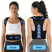 Adjustable Soft Polyurethane Polyester Posture Corrector, Breathable Ergonomic Shoulder Back Support Belt, Anti Hunchback Spine Straightener, Waist Back Pain Relief, Full Plus Size, Hand Washable Durable, Fashion Posture Correction Device For Men Women Office Workers, Ideal Valentine's Day Father Mother Holiday Gift - Belt - View 2