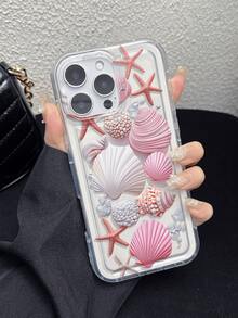 1个透明气垫防震软TPU手机壳，UV印刷海洋元素和贝壳海星图案，时尚手机壳，兼容苹果7/8/7Plus/8Plus/X/XS/XR/XSMax/11/11Pro/11ProMax/12/12Pro/12ProMax/12Mini/13/13Pro/13ProMax/13Mini/14/14Pro/14ProMax/14Plus/15/15Pro/15ProMax/15Plus/16/16Pro/16ProMax/16Plus/17/17Pro/17ProMax/Air - 彩色 - 查看 3
