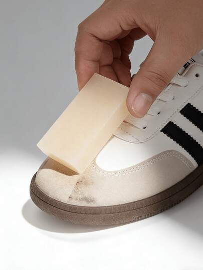 1pc Portable Suede Shoe Cleaner, Waterless, Easy To Carry, Suitable For Cleaning Velvet, Leather, Sneakers And White Shoes, Dry Cleaning Stain Remover, Travel-Friendly Shoe Care Wipe, Non-Abrasive Material, Suitable For Sneakers, Shoes, Spring/Summer Selections, Bridesmaid Gifts, Room & Bedroom Decor, Beach, Travel, Men & Women, Vacation, Cute Trinkets, Mother's Day Gifts, Bedroom Decor, Garden, Kitchen Decor, Summer, Beach, Travel Essentials, Room Decor, Soft Plush Toys