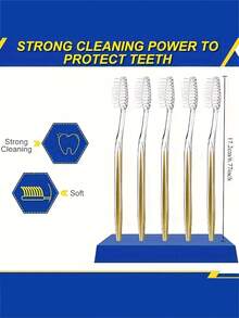 30 chiếc/gói Bàn chải đánh răng cầm tay dùng một lần, lông mềm, chất liệu nylon, đóng gói riêng lẻ, thích hợp sử dụng khi đi du lịch và khách sạn, chăm sóc răng miệng cho người lớn - Nhiều màu - Xem 5