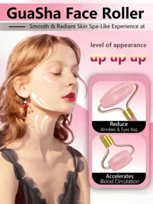 Bộ 2 dụng cụ massage mặt và Gua Sha: Bao gồm 1 con lăn massage hai đầu và 1 dụng cụ Gua Sha hình trái tim. Dụng cụ massage Gua Sha toàn thân, massage, làm đẹp, chăm sóc da, spa, tự chăm sóc, dụng cụ chăm sóc da, chăm sóc da mặt, dụng cụ làm đẹp, massage, dụng cụ massage mặt, con lăn massage mặt giúp giảm sưng tấy vùng mặt, làm dịu làn da mỏng manh và làm lộ vẻ rạng rỡ tự nhiên. Những dụng cụ chăm sóc da tự nhiên này có thể thư giãn cơ bắp và giảm nếp nhăn. - Nhiều màu - Xem 3