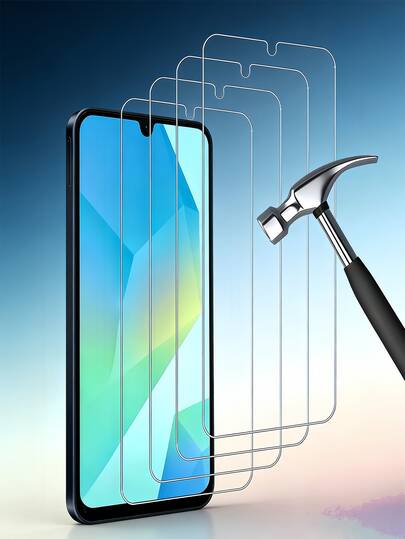 4片装高清钢化玻璃屏幕保护膜，兼容三星Galaxy S26、S25 Ultra、S24+、S23、S22、S21，安装简便，防刮耐磨，兼容手机壳，高清透明，屏幕保护膜，生日礼物，送给家人朋友的礼物，手机屏幕保护膜，手机配件