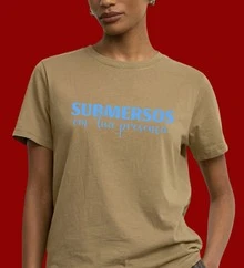 Christian T-Shirt "Submerged In Your Presence" Cotton Church Gospel Evangelical Catholic Clothing Unisex Stylish Tumbler God Jesus - 卡其色 - 查看 3