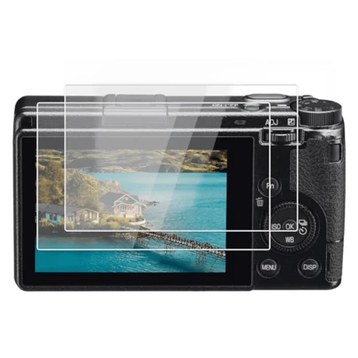 Bộ 2 miếng dán cường lực bảo vệ màn hình camera, phù hợp với Richo GR3 HDF/GR3X HDF/Gr3/Gr3iii/Gr3x/GRiiiX | Độ cứng 9H, HD, trong suốt, chống trầy xước, chống bám vân tay, không bọt khí
