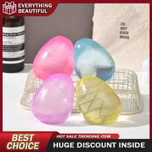 1pc Malt Egg Squeeze Toy, Stress Relief Squeezing Toy, Soft Elastic Squishy Toy, Portable Fidget Hand Toy, Travel Relaxing Decompression Toy, Shiny Stress Ball, Christmas Gift Fillers, Birthday Gift, Delicate Present For Daily Relaxation, Desktop Relaxing Toy, Games And Entertainment Props For Home Office Use - 彩色 - 查看 13