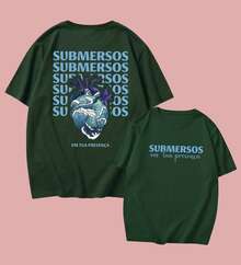 Christian T-Shirt "Submerged In Your Presence" Cotton Church Gospel Evangelical Catholic Clothing Unisex Stylish Tumbler God Jesus - 綠色 - 查看 11