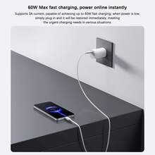 Xiaomi 3A Type-C 转 Type-C 数据线 1米 - 支持 45W/33W/30W/27W 快充、高速数据传输、充电和数据传输双功能。兼容 Redmi/小米等安卓设备。 - 白色 - 查看 3