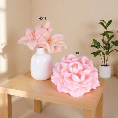 Khuôn silicon làm nến hình hoa mẫu đơn và hoa ly, khuôn đúc hoa thủ công bằng nhựa thạch cao, khuôn hoa dễ tháo khuôn, chịu nhiệt độ cao, có thể tái sử dụng.