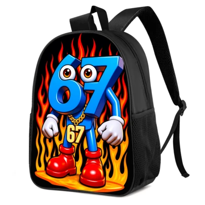 Fashionable Backpack, Suitable For Boys And Girls - Lightweight Daily Backpack, Adjustable Shoulder Straps, 15 Inch, Cartoon Print Design, Zipper Closure, Suitable For School, Camping, Travel