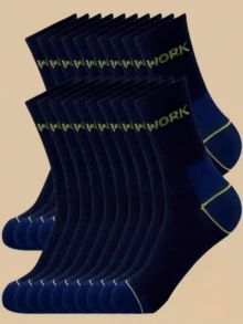 5 pares de calcetines de tripulación resistentes a la humedad y al olor para hombres, calcetines de tobillo bajo para deportes, trabajo y todas las estaciones - Multicolor - Ver 2