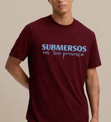 Christian T-Shirt "Submerged In Your Presence" Cotton Church Gospel Evangelical Catholic Clothing Unisex Stylish Tumbler God Jesus - 紫紅色 - 查看 5