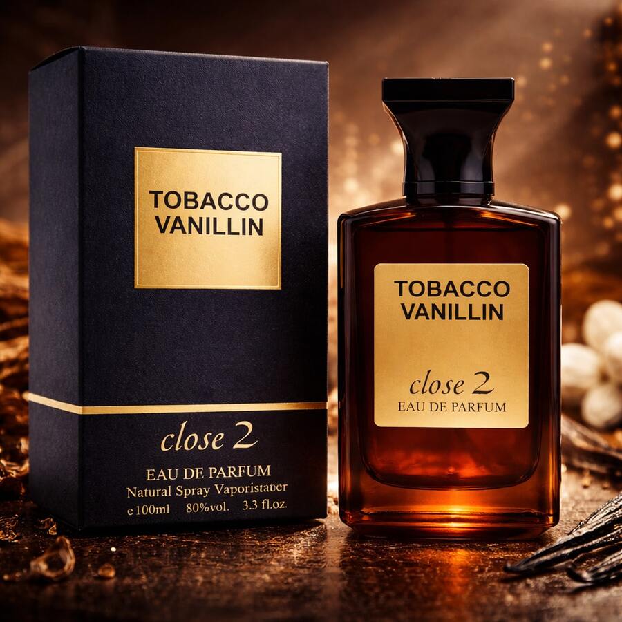 EverlyX Nước hoa Tobacco Vanillin Close 2 Eau de Parfum 100ml - Một mùi hương ấm áp, ngọt ngào với vani và thuốc lá, các nốt hương cay nồng và lớp nền gỗ mạnh mẽ. ✅ Giao hàng đến Tây Ban Nha trong vòng 24/48 giờ - 100ml - Xem 1