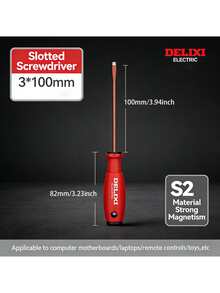 1 chiếc, Tua vít điện Delixi đa chức năng, từ tính mạnh, dụng cụ phần cứng, tua vít - Bó - Xem 9