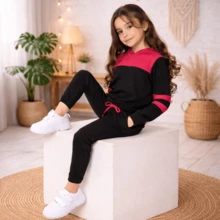 "Fun And Comfortable Girls' Sweatshirt" (4 To 14 Years Old) - Rosa Fucsia - Ver 10