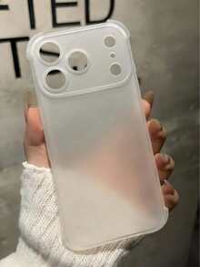 Luxury Frosted Transparent Shockproof Case, For IPhone 17 Pro Max, 17 Pro, 17, 16 Pro Max, 15, 14, 13, 12 Pro Max, 11, Anti-Fall Back Cover - Clear - View 4