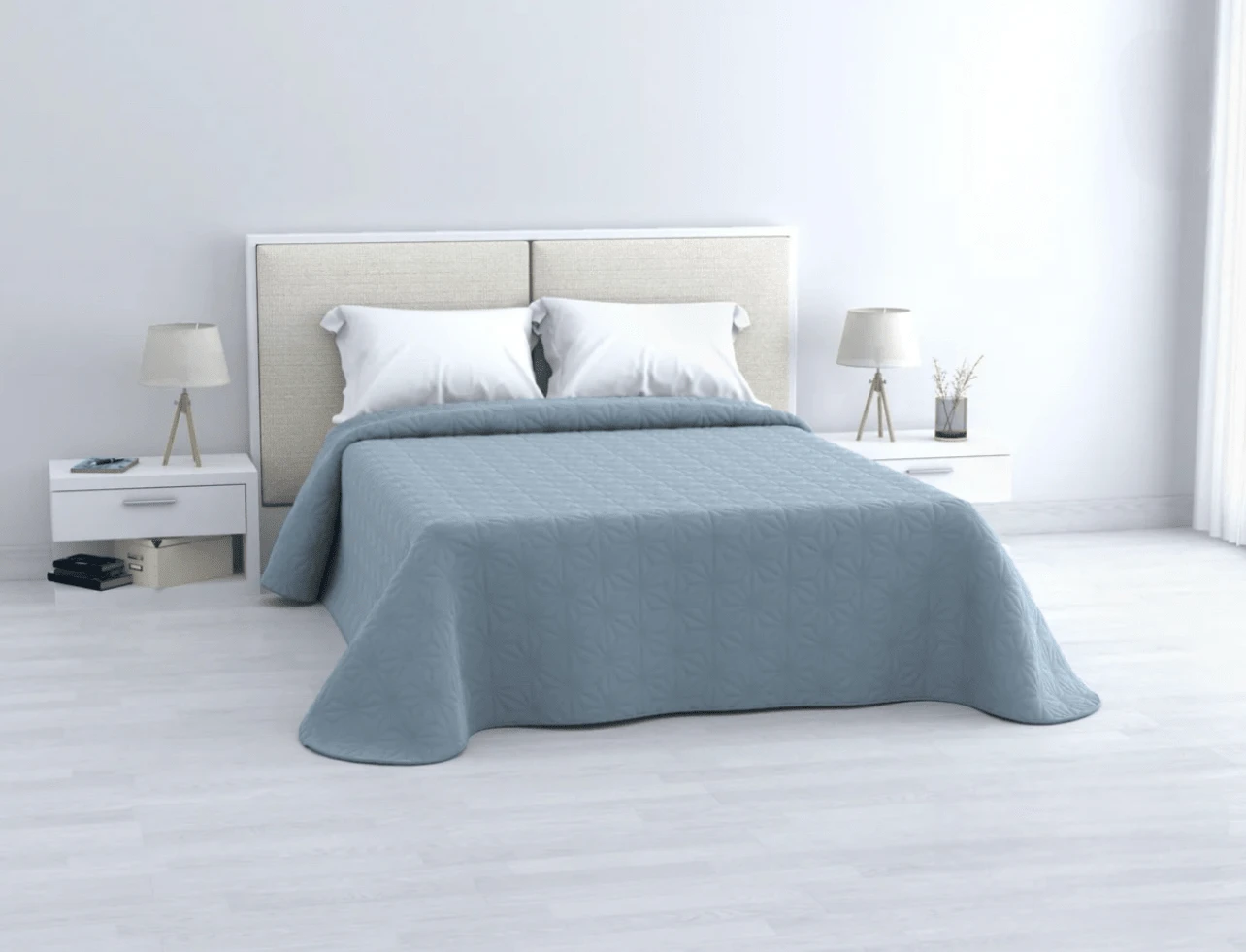 Quilted Bedspread + 2 Pillowcases, Printed For Spring, Summer, Autumn And Winter. 100% Microfiber, 150 X 150 Cm. - Design-5 - View 1
