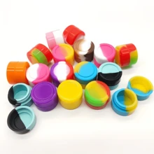3/5/10/15/20 pezzi Contenitori in silicone per cera da 2ml, silicone compatto e resistente, mini scatole da viaggio per conservare cosmetici, design artistico colorato - Multicolore - Visualizzare 9