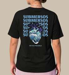 Christian T-Shirt "Submerged In Your Presence" Cotton Church Gospel Evangelical Catholic Clothing Unisex Stylish Tumbler God Jesus - 黑色 - 查看 4