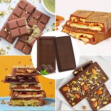 1pc Silicone Chocolate Bar Mold, 10 Compartments, Non-Stick Silicone Baking Mold, Suitable For Chocolate, Jelly, Candies And Energy Bars, Rectangular Kitchen Baking Tool - Multicolor - View 9