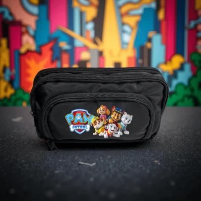  1 pieza Estuche para lápices de gran capacidad con diseño de Paw Patrol Ryder, organizador de papelería con múltiples compartimentos. Caja de almacenamiento de papelería espaciosa con compartimentos con doble cremallera, perfecto para la escuela