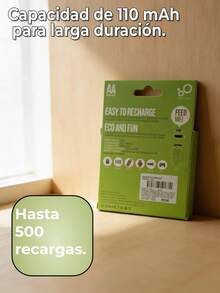 4 AA Rechargeable Batteries With USB-C Port 110mAh And Cable Included - View 4