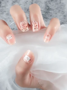Bộ 22 miếng dán móng tay gel UV không dính 5D hoàn toàn mới, với thiết kế dập nổi hình bướm và trái tim, không cần dùng đèn UV để làm khô. - Nhiều màu - Xem 5