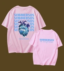 Camiseta Cristã Submersos Em Tua Presença Algodão Igreja Gospel Roupa Evangélica Católica Unissex Tumbler Estilosa Deus Jesus - Rosa - Visão 10