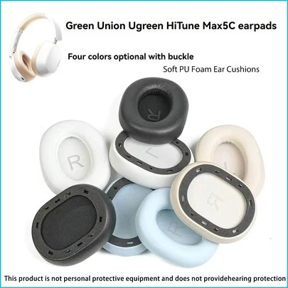 1 par de fundas para cojines de oreja - Compatibles con los clips para auriculares HiTune Max5C Over-Ear - Cojines de oreja de espuma de PU suave, espuma de memoria lujosa, almohadillas de oreja ultra duraderas, la opción de regalo perfecta, fundas premium para auriculares