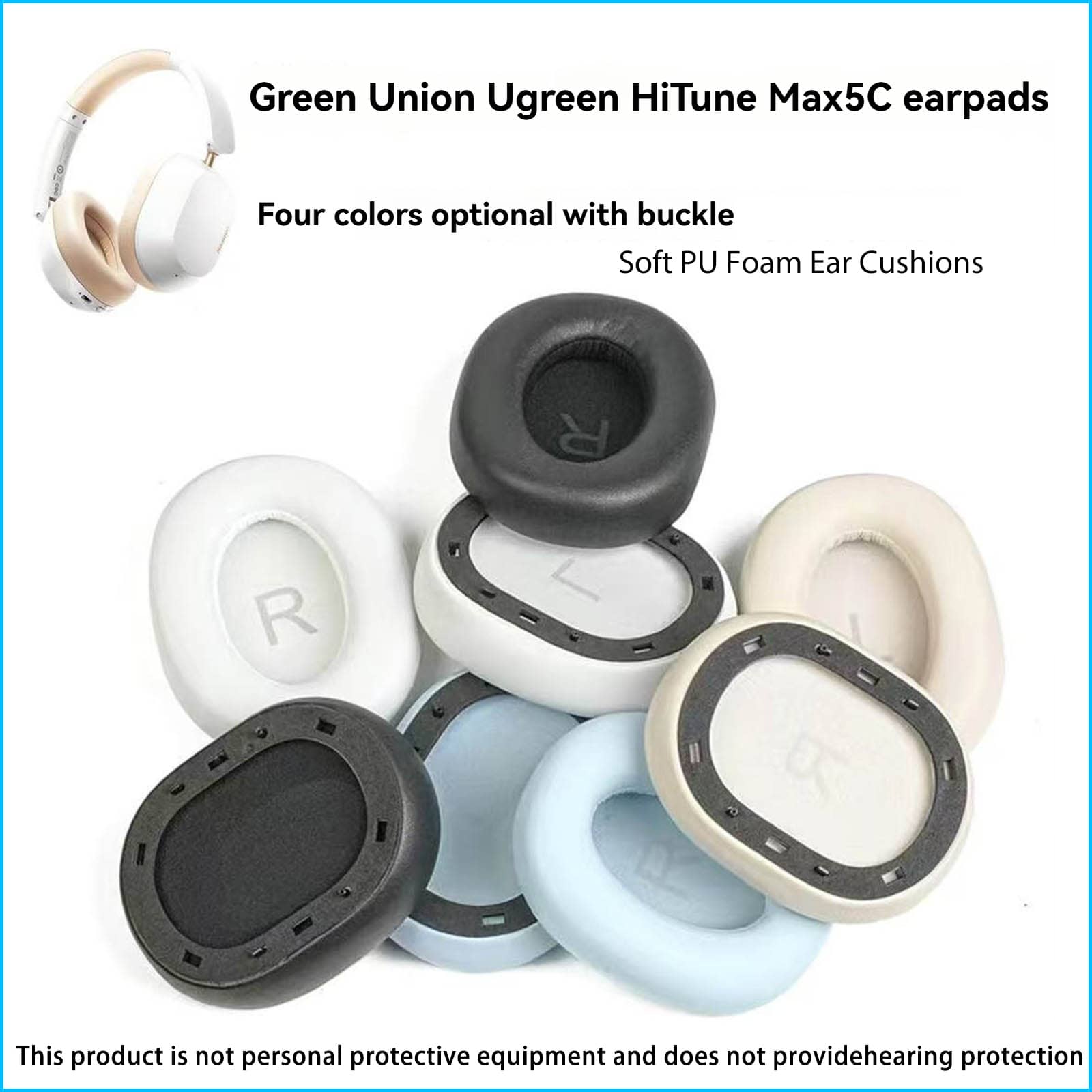 1 Cặp đệm tai nghe – Tương thích với tai nghe chụp tai HiTune Max5C – Đệm tai bằng mút PU mềm mại, mút hoạt tính cao cấp, siêu bền, lựa chọn quà tặng hoàn hảo, phụ kiện tai nghe cao cấp. - Xem 1