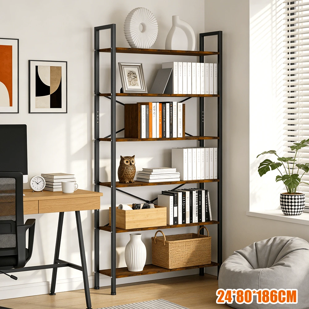 Lislark Metal Storage Shelve 6-Tier Heavy Duty Rack Workshop, Shed, Office, 124*80*186cm,  Adjustable Metal Shelf - Easy To Assemble Storage Rack For Home Office Kitchen | Space Saving Organizer - View 1