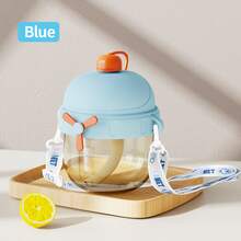 3 Colors Baby Feeding Training Cup | 6 Months+ Baby Weaning Bottle | 300ml Self-Feeding Training Water Cup | Anti-Drop Anti-Leak Straw Cup With Strap For Outdoor Sports And Travel | Independence Day Gift Hot-Selling Style - Multicolor - View 11