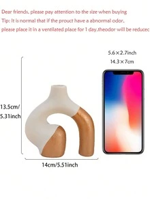 1 chiếc bình hoa nhựa trừu tượng hiện đại, bình hoa rỗng độc đáo với điểm nhấn vàng, trang trí nhà theo phong cách Bắc Âu tối giản cho phòng khách, lối vào, bàn ăn, chậu hoa sang trọng thẩm mỹ dùng để cắm cỏ lau, hoa hồng, món quà tân gia hoàn hảo cho người yêu thích trang trí nhà cửa. - 1PC - Xem 13