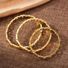 3件套18K镀金不锈钢几何链条手链套装，镶嵌水钻，经典链条设计，层叠造型，适合日常佩戴、约会、送礼 - 内径：52/60/64毫米 - lxft-01 - 查看 2