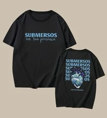 Christian T-Shirt "Submerged In Your Presence" Cotton Church Gospel Evangelical Catholic Clothing Unisex Stylish Tumbler God Jesus - 黑色 - 查看 2