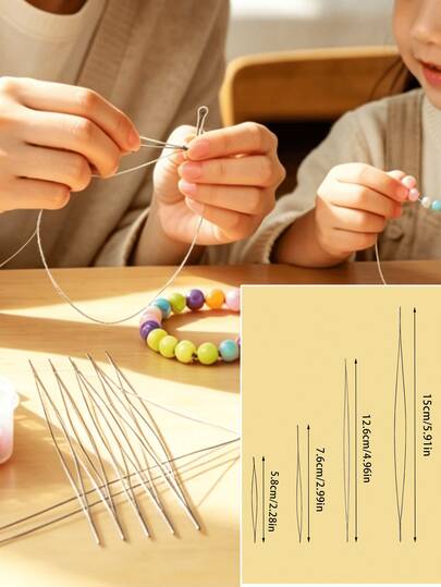 5pcs/Set Assorted Sizes Beading Needles, Openable Needles, Quick Beading, Suitable For DIY Jewelry Making Tools
