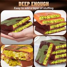 1pc Silicone Chocolate Bar Mold, 10 Compartments, Non-Stick Silicone Baking Mold, Suitable For Chocolate, Jelly, Candies And Energy Bars, Rectangular Kitchen Baking Tool - Multicolor - View 6