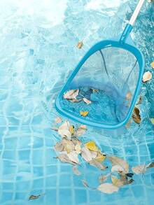 5pcs/Set 25-Inch Detachable Pole Swimming Pool Leaf Skimmer Net, Professional Fine Mesh Rake For Cleaning Pool Surface. Durable Aluminum Alloy Telescopic Pole With Lightweight Plastic Frame. Minimalist Blue Solid Color Outdoor Maintenance Tool, Suitable For Spring And Summer Backyard And Garden Care. - Multicolor - View 7