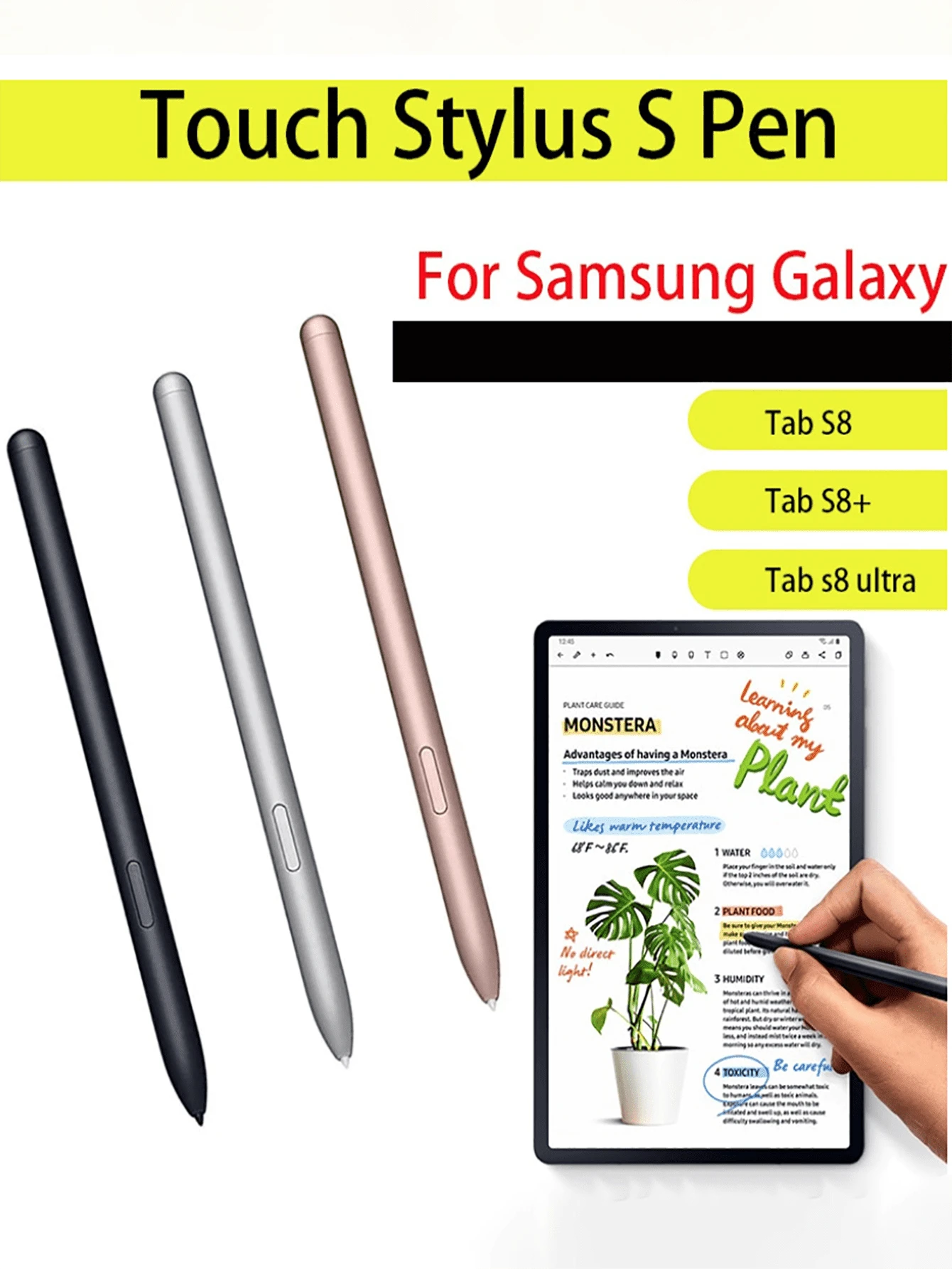 Bút cảm ứng điện từ, tương thích với máy tính bảng Galaxy Tab S7, S6 Lite.