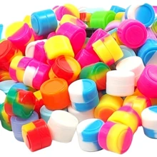 3/5/10/15/20 pezzi Contenitori in silicone per cera da 2ml, silicone compatto e resistente, mini scatole da viaggio per conservare cosmetici, design artistico colorato - Multicolore - Visualizzare 8